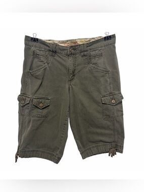 Lee Riders Copper Army Green Ripstop Canvas Cargo Hiking Shorts NWOT 36”W